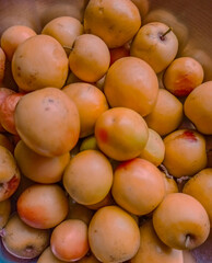 apricots in a market