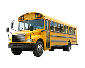 school bus on a transparent background