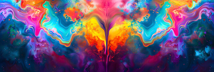 Kaleidoscopic Reality: Visual Representation of LSD Effects - obrazy, fototapety, plakaty