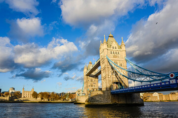 Tower Bridge is a Grade I listed combined bascule and suspension bridge in London - 777218672
