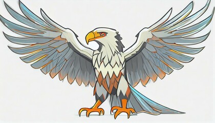 Eagle with open wings
