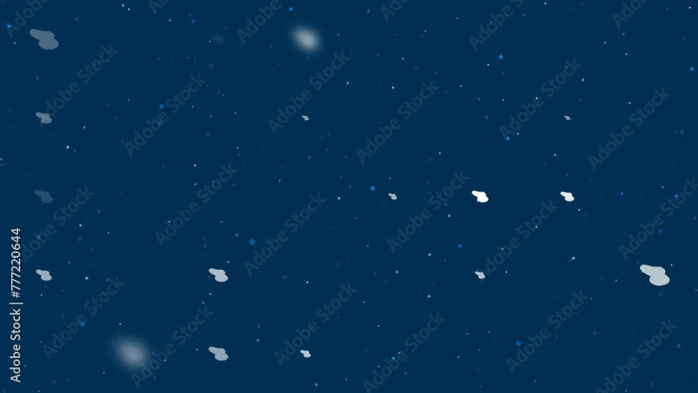 Poster template animation of evenly spaced sanding machine symbols of different sizes and opacity. animatio