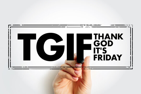 TGIF - Thank God It's Friday acronym text stamp, concept background