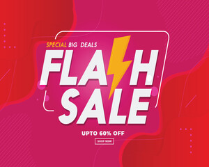 Flash sale design with upto 60 percent off