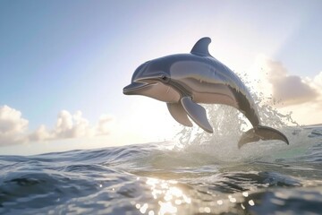 Graceful Aquatic Ballet: Dolphins in Flight