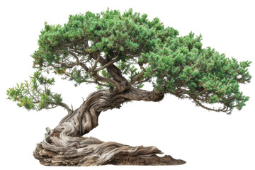 Juniper Tree Overview isolated on transparent background - obrazy, fototapety, plakaty