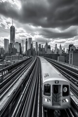 Fototapeta na wymiar Transit Evolution: NYC's Latest Passenger Train