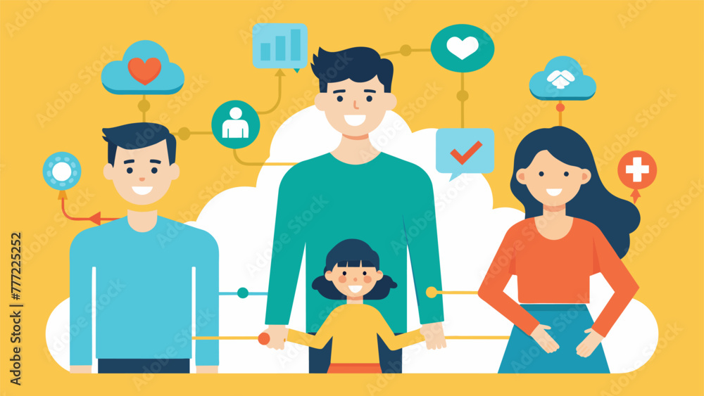Poster a family working together to create a routine and structure for a family member with bipolar disorde