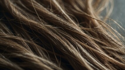 Fototapeta premium Detail texture of human brunette hair