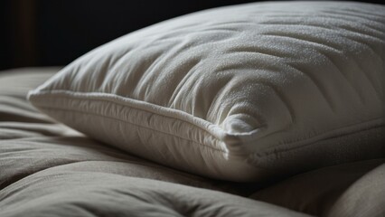 Naklejka premium Cushioned pillows on a modern couch