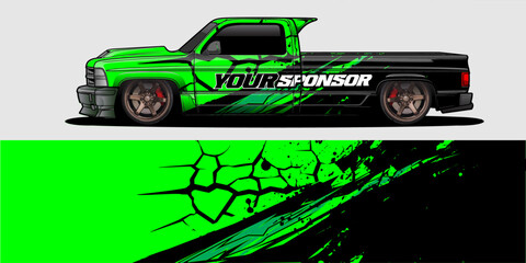 Car wrap decal designs. Abstract racing and sport background for racing livery or daily use car vinyl sticker. Vector eps 10.