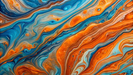 Abstract Marbled Waves Texture: Colorful Background with Dynamic Water Effects