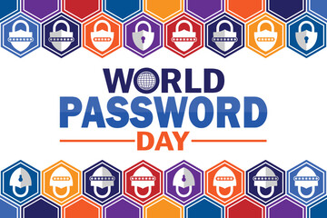 World Password Day. Vector illustration. Suitable for greeting card, poster and banner