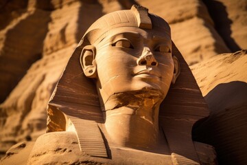 Hieroglyphic details on the Sphinx. - obrazy, fototapety, plakaty