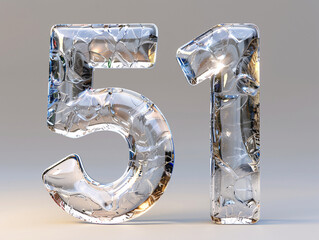 51 Labor Day 51 digital 3D stereoscopic font design
