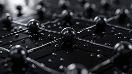 3D carbon atom molecular structure concept map
