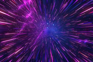 Geometric background with data flow  optical fiber  star explosion.