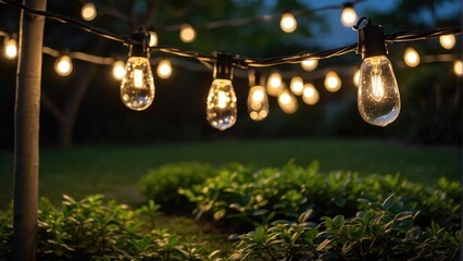 Enchanting Backyard with String Lights