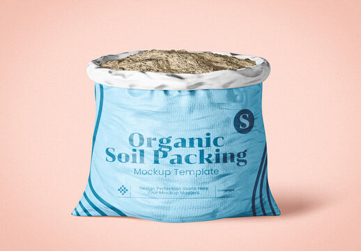 Opened Soil Bag Packaging Mockup