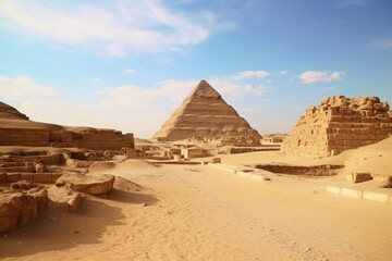The Pyramid of Djoser in the distance.