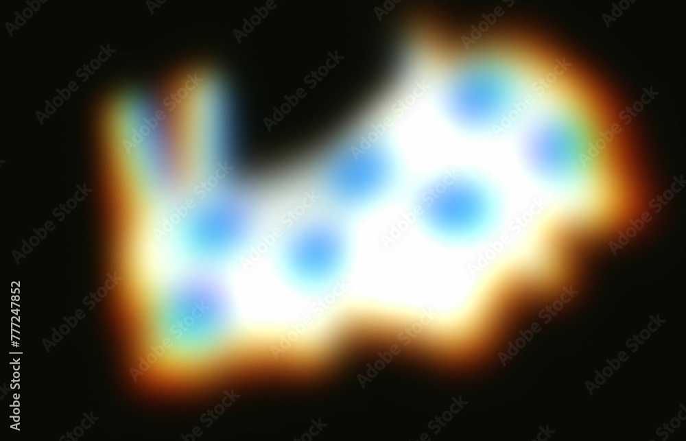 Wall mural abstract defocused image with chromatic aberration effect.