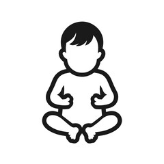 child silhouette, baby silhouette, boy, girl, vector illustration 
