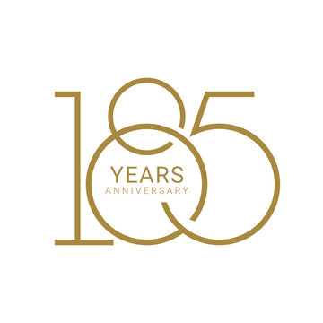 185 Logo, 185 Years Anniversary Logo, Vector Template Design element for invitation  and greeting card illustration.