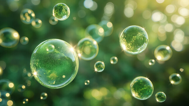 Green bubles on green.