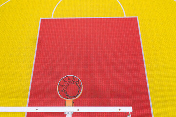 High angle view of  basketball hoop