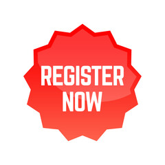 Vector Illustration Register Now Label vector.