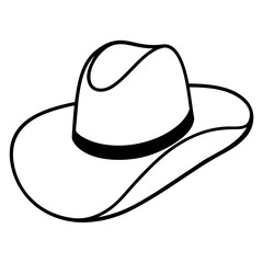 cowboy hat isolated -  vector illustration