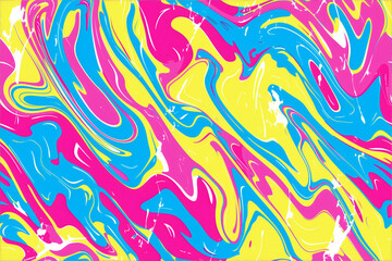 Psychedelic swirling liquid in neon colors pattern