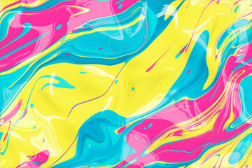 Fototapeta na wymiar Abstract colorful liquid swirls seamless pattern