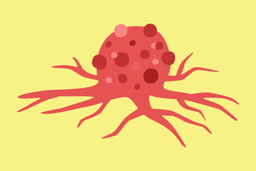 cancer cell growth. cancer disease concept