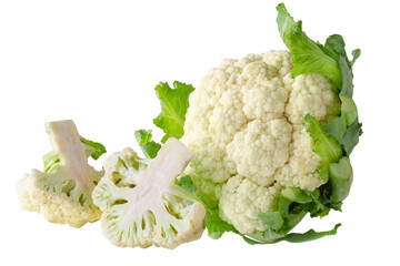 Fresh Cauliflower isolated over a transparent background