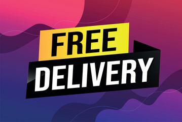 free delivery poster banner graphic design icon logo sign symbol social media website coupon

