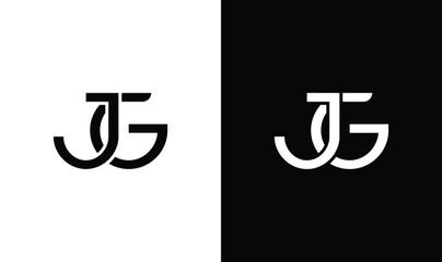 J G Letter Business logo icon, letter j g logo - obrazy, fototapety, plakaty