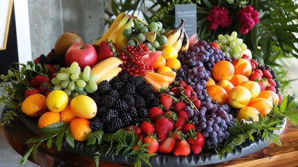Fruit platter. Generative AI