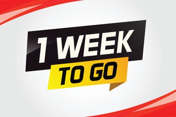 1 week to go word concept vector illustration and 3d style for use landing page, template, ui, web, mobile app, poster, banner, flyer, background, gift card, coupon

