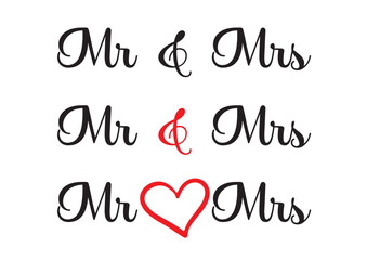 Mr and Mrs. design for weddings and anniversary card , and Wall Frame Design for your bed room