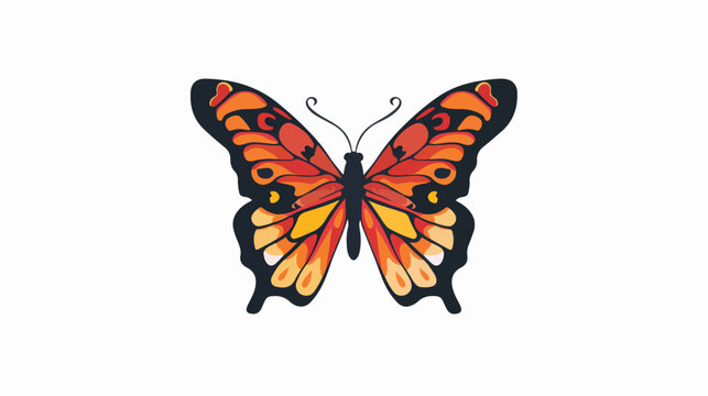 Beauty Butterfly icon design Flat isolated
