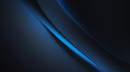 Foto op Canvas El azul y el negro abstractos son un patrón claro con el degradado con textura de metal de pared de piso, tecnología suave, fondo diagonal, negro, oscuro, limpio, moderno. © Fabian