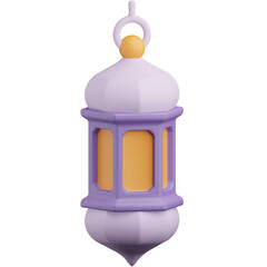 islamic lantern icon 3d