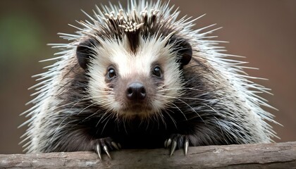 A-Porcupine-With-A-Curious-Expression-Peering-At-