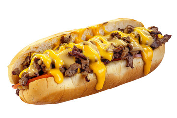 Philly Cheesesteak isolated on transparent background