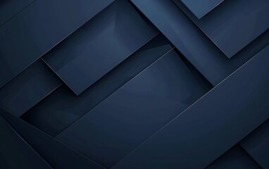 Dark blue background with geometric shapes and shadows