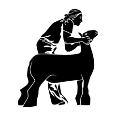 a woman with lamb at a livestock show in black vector