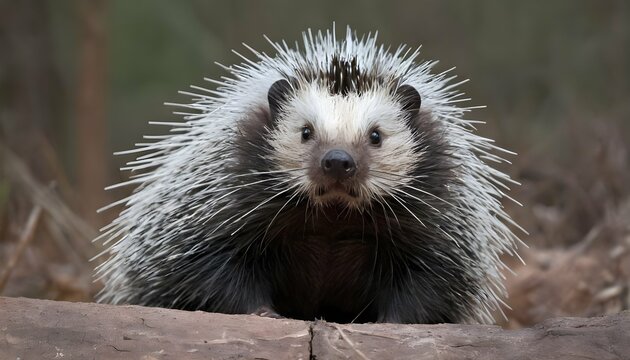 A-Porcupine-With-Its-Eyes-Narrowed-Focused-On-Pre- 2