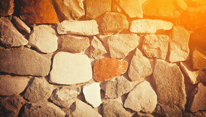 Brick stone wall stack of medieval natural stone texture background or rock strata boundary the rock seamless abstract and fragment of a walls from a gray - obrazy, fototapety, plakaty