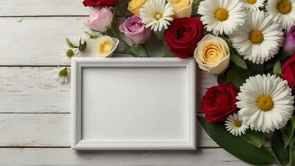  Adorning Your Space with White Frame Bouquet